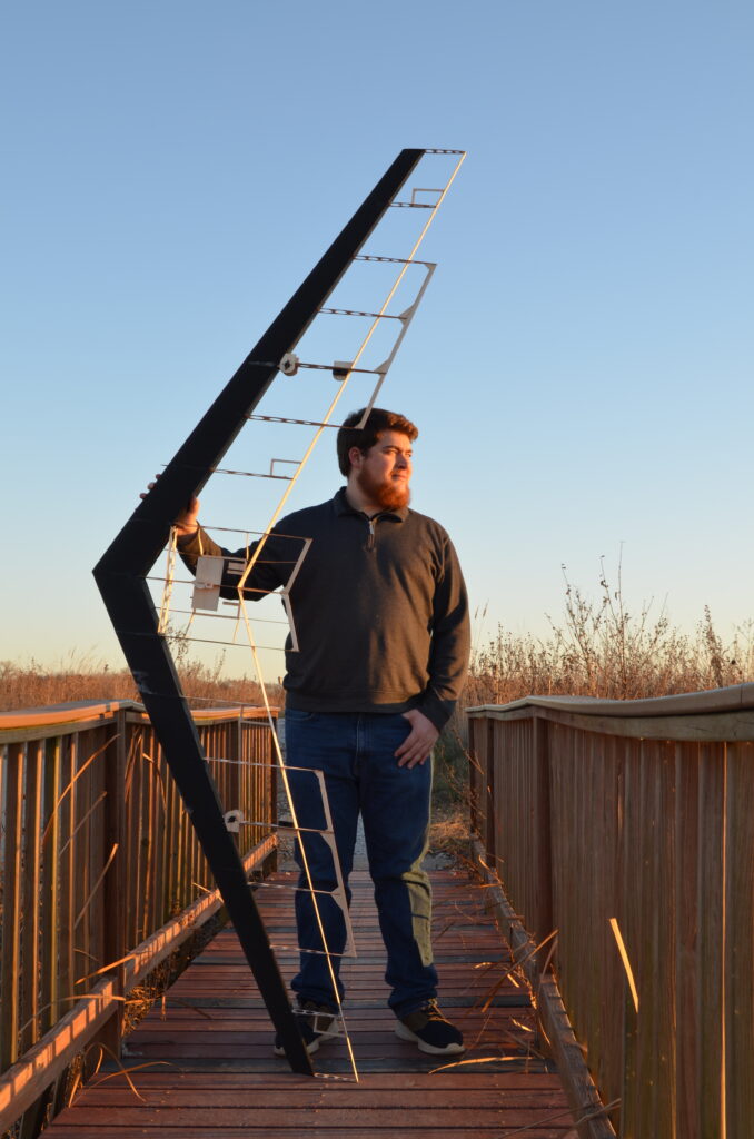 Farm Eagle Drone held by the founder for scale